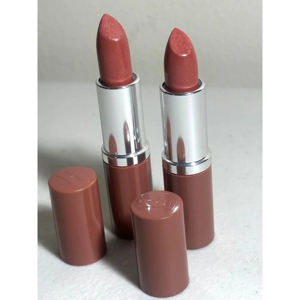 Clinique Bare Pop‎ Lipstick Set 2 Full Size Discontinued Makeup Nude Neutral HTF